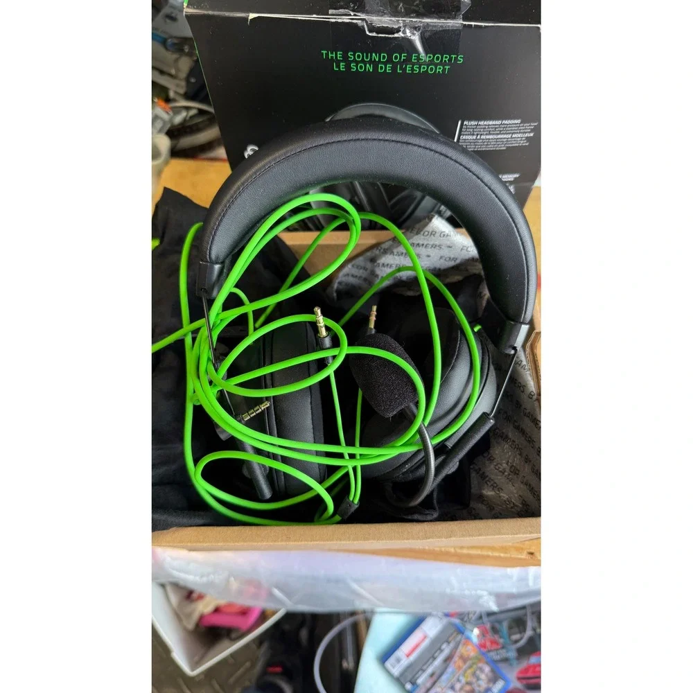 Razer‎ BlackShark V2 X Wired Gaming Headset Black Green 3.5mm PC PS5 Xbox Switch